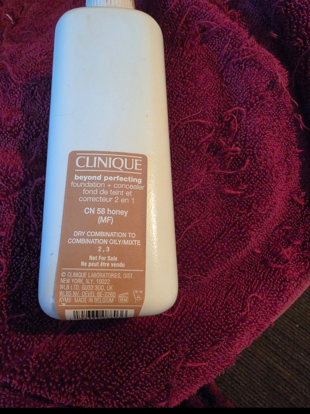 Clinique Beyond Perfecting Foundation + Concealer CN 58 Honey –  6.7 oz Bottle